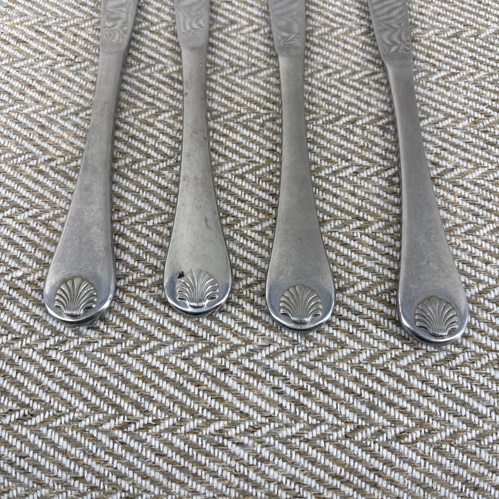 Reed & Barton Select Stainless Seychilles Seashell 4 Solid Dinner Knives - Picture 3 of 5